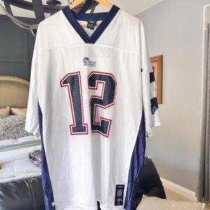 "Vintage Tom Brady #12 New England Patriots Jersey Reebok NFL Team Apparel 2XL"